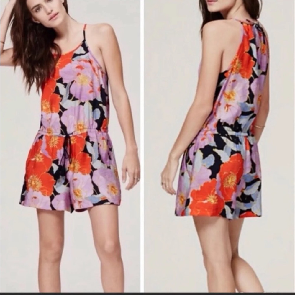 Ann Taylor Loft Floral In Bloom Romper XXSP